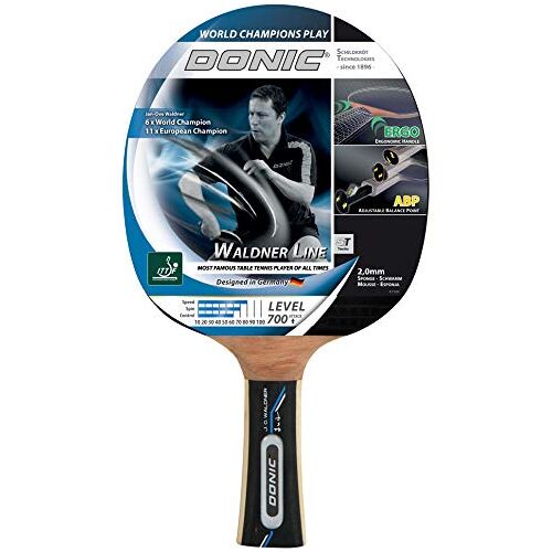 Schildkröt Donic- Tafeltennisracket Waldner 700, ABP-handgreep, 2,0 mm spons, Donic 3-sterren ITTF bekleding, 754872