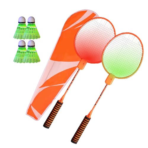 zwxqe -in-the-dark badmintonrackets, ing badmintonracket en shuttlecock set, led badmintonracket en shuttle combo   Til uw spel naar een hoger niveau met led-verlichting badmintonrackets