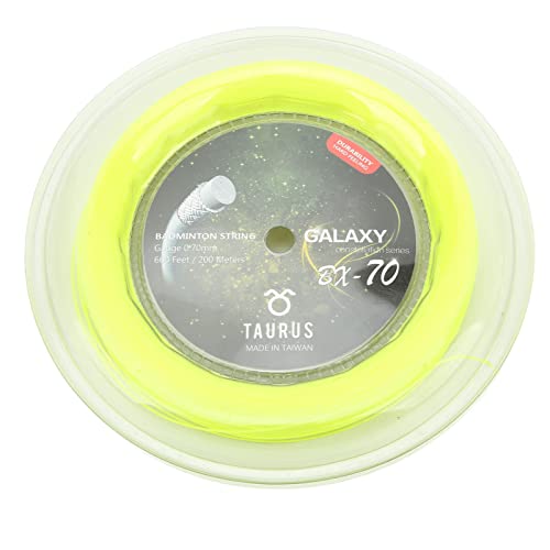 Generic POWERTI BX70 badmintonrackets string hoge elastische nylon badminton racket string 0,7 mm badminton string 200 m haspel (fluorescerend geel)