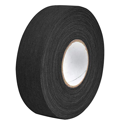 Skyzone Hockey Stick Tape, Sport Ijshockey Grip Tape Anti Slip Doek Ijshockey Tape voor Badminton Grip, Ping Pong Racket, Skipping Rope, Golf Pole, Tennis Squash Racquet 2,5 cm* 25 m, Zwart