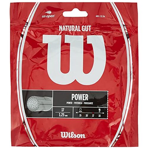 Wilson Sportartikelen 17 Gauge Natuurlijke Gut Tennis String, 17-1.25mm