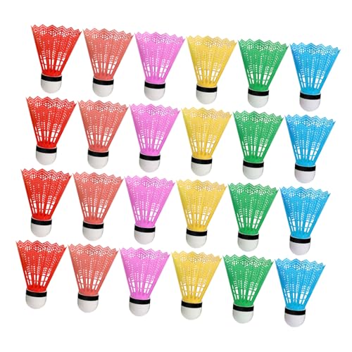 YARNOW 24 Stuks badmintonshuttles nylon badmintonbal hoge shuttle luchtbadmintonshuttle pendelbadminton lichtgewicht shuttle kleurrijke shuttle massa Accessoires badminton bal tennis kind