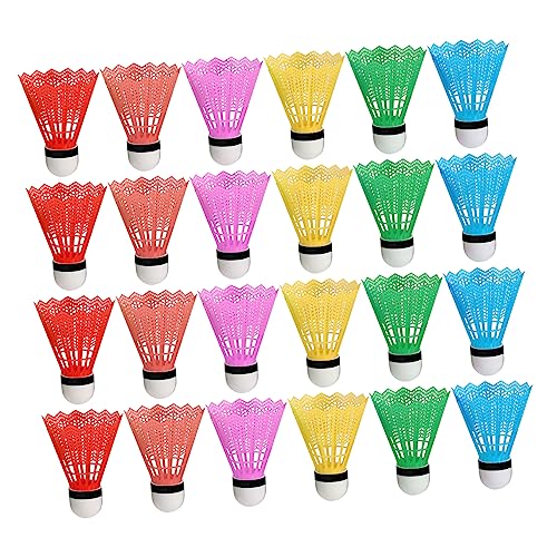 GANAZONO 48 Pcs Nylon Badminton Shuttle Nylon Badminton Birdies Badminton Shuttles Bulk Badminton Bal Kleurrijke Badminton Shuttles Nylon Kid Badminton Kind Balhoofd Outdoor