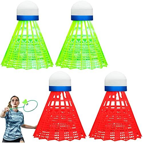 Generic 5 Pcs Badmintonvogeltjes, 4 STUKS Shuttles LED Badminton voor Nacht, Winddichte badmintonshuttles voor training, vrije tijd,