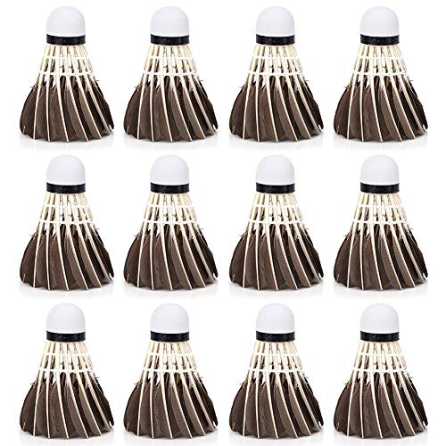 Gavigain 12 Stuks Badminton Ballen, Workout Sets Badminton Shuttles Duurzame Badminton Ballen Shuttles voor Outdoor Sport Training