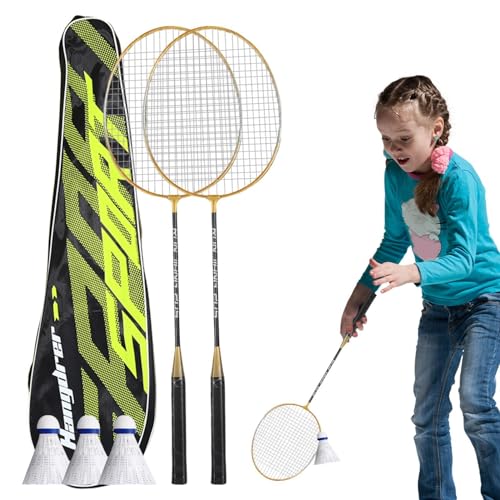 acime Badmintonracketsset Professionele badmintonset, lichtgewicht badmintonuitrusting   Badmintonracketpaar, bespannen badmintonracket met hoes, badmintonracket met drie shuttles voor sport