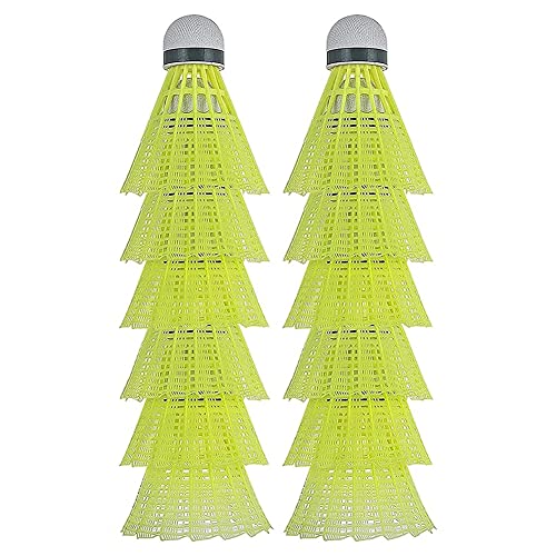 TsoLay 12 stuks nylon badminton Birdies lichtgevende badminton badminton Birdies badmintonballen, hogesnelheids-trainingsbadmintons