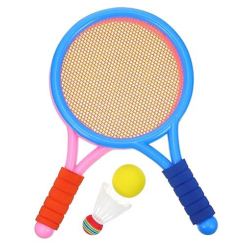 Sosoport 2 Sets badminton racket badmintonrackets voor kinderen badmintonpakket speelgoed professionele badmintonrackets badmintonracket met ballen belangrijk sportkleding plastic