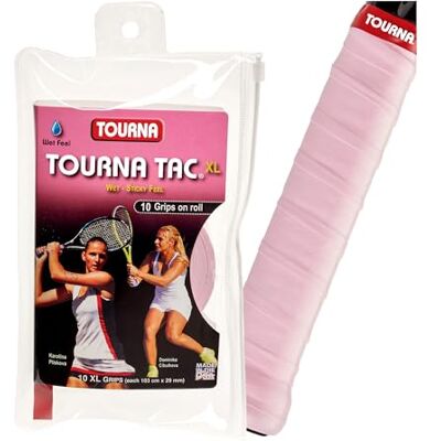 Tourna Unique Tennis handgrepen Tac Pink 10 stuks overgrip, One Size Tourna Unique Tennis handgrepen Tac Pink 10 stuks overgrip, One Size