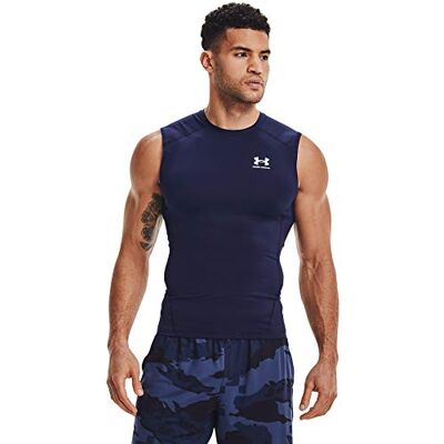 UNDER ARMOUR Armour Heatgear Compression Sleeveless T-shirt heren Ademend tanktop, comfortabel functioneel shirt UNDER ARMOUR Armour Heatgear Compression Sleeveless T-shirt heren Ademend tanktop, comfortabel functioneel shirt