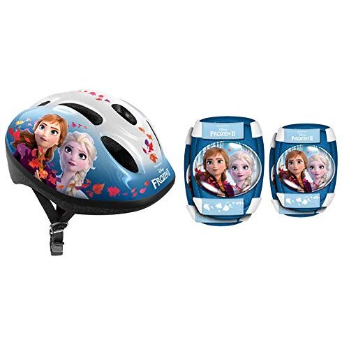 Stamp Meisjes + Elleboogbeschermers/kniebeschermers Frozen II Helm Elleboogbeschermers res Kniebeschermers Blauw, Sneeuwkoningin 2 EU