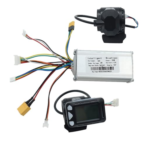 Whisskly Elektrische step-controller, 36 V, 250 W, lcd-displayset, remset met lcd-display voor elektrische fiets van vezels, fietsuitrusting.