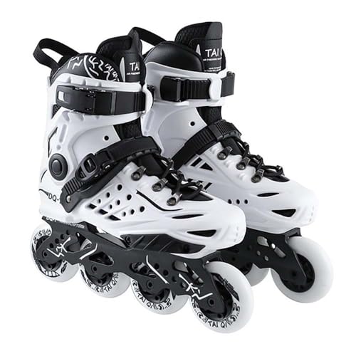 YYW Inlineskates, professionele rolschaatsen voor heren en dames, fitness, inlineskates voor volwassenen, jongens, meisjes en beginners, rolschaatsen (2-wit, 36)