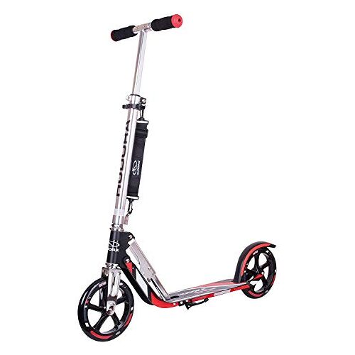 HUDORA BigWheel 205-Het origineel met RX Pro technologie-Tret-scooter inklapbare City-Scooter 14724 Big Wheel RX 205 Talla única zwart/rood