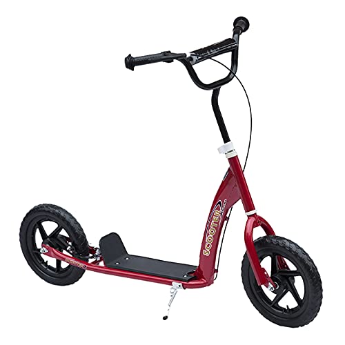 HOMCOM kinderstep scooter step stadsscooter kinderscooter kickboard 12 inch rood 120 x 52 x 80-88 cm