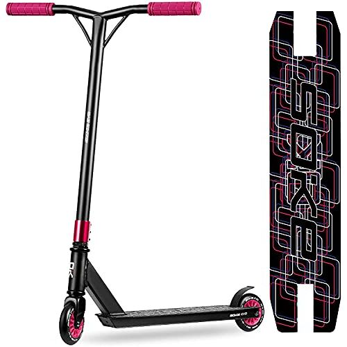 SOKE EVO 100kg Stuntstep Abec-9 Carbon Stuntstep voor Volwassenen voor Skatepark Stuntstep voor Jongens en Meisjes om Trucs en Zwepen Uit Te Voeren Stuntsteps voor Tieners 11-15