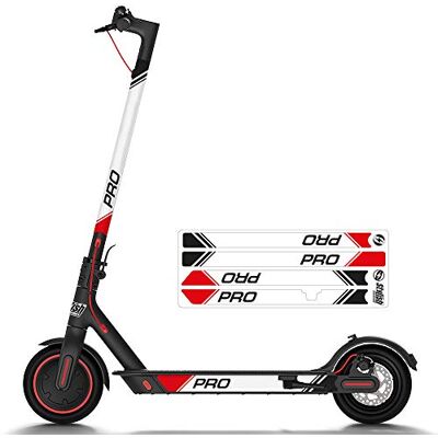 STYLISH SCOOTERS : Reflecterend vinyl voor Xiaomi M365, Pro rood-wit, sticker voor scooter STYLISH SCOOTERS : Reflecterend vinyl voor Xiaomi M365, Pro rood-wit, sticker voor scooter