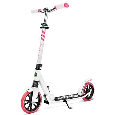 SereneLife Trottinette Freestyle, Trottinette Adulte et ado Hauteur Réglable, Trottinette Tout Terrain avec Grande Roues et Suspension, Scooter Pliable avec Manœuvre Facile (Rose) SereneLife Trottinette Freestyle, Trottinette Adulte et ado Hauteur Réglable, Trottinette Tout Terrain avec Grande Roues et Suspension, Scooter Pliable avec Manœuvre Facile (Rose)