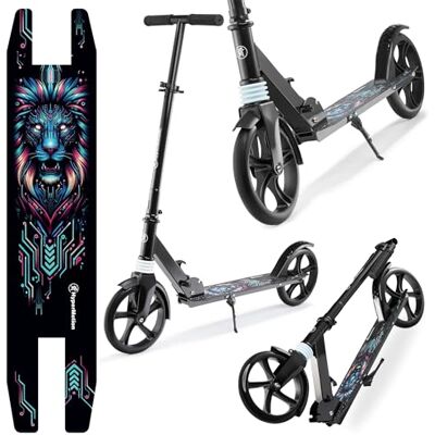 HyperMotion Vibe Scooter met twee wielen, voor kinderen vanaf 7 jaar en jongeren, maximale belasting tot 100 kg, aluminium, opvouwbaar, verstelbare stuurhoogte, ABEC-7-lagers, 200 mm wielen HyperMotion Vibe Scooter met twee wielen, voor kinderen vanaf 7 jaar en jongeren, maximale belasting tot 100 kg, aluminium, opvouwbaar, verstelbare stuurhoogte, ABEC-7-lagers, 200 mm wielen