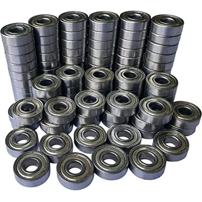 Tonmp 608-ZZ kogellager dubbel metaal verzegelde afgeschermde miniatuur diepe groeflagers voor meubelwiel, skateboards, inline skates, scooters, rolschaatsen (8 mm x 22 mm x 7 mm) (100) Tonmp 608-ZZ kogellager dubbel metaal verzegelde afgeschermde miniatuur diepe groeflagers voor meubelwiel, skateboards, inline skates, scooters, rolschaatsen (8 mm x 22 mm x 7 mm) (100)