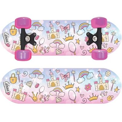 Ozbozz PRINSESSES SKATEBOARD MET KNIPPERENDE WIELEN 17 INCH DECK Prachtige Princess Graphics Wielen lichten op tijdens het bewegen, verschillende ontwerpen en kleuren Ozbozz PRINSESSES SKATEBOARD MET KNIPPERENDE WIELEN 17 INCH DECK Prachtige Princess Graphics Wielen lichten op tijdens het bewegen, verschillende ontwerpen en kleuren