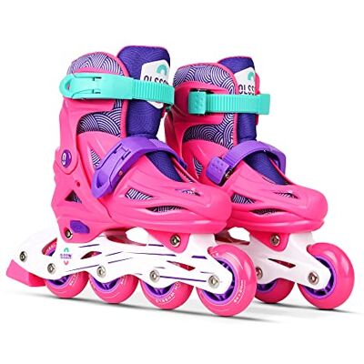 Olsson & Brothers OLSSON Lite inlineskates voor meisjes en jongens, maat 28-35, in grootte verstelbaar systeem, kogellagers 608Z, slagvast chassis, wielen 64/70 mm, verstelbare grip, goedgekeurd Olsson & Brothers OLSSON Lite inlineskates voor meisjes en jongens, maat 28-35, in grootte verstelbaar systeem, kogellagers 608Z, slagvast chassis, wielen 64/70 mm, verstelbare grip, goedgekeurd