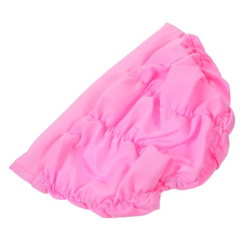 WOONEKY Badmuts Badmutsen Voor Vrouwen Zwemmen Bescherming Badmutsen Grote Zwemhoed Vrouwen Badmuts Badmutsen Voor Zwemmen Rimpel Hoeden Lang Haar Badmuts Polyester Kind Roze Spa Zomer