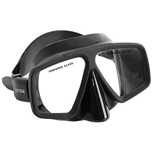 Abysstar Siliconen duikmasker zwart ASTRA Sr duikmasker