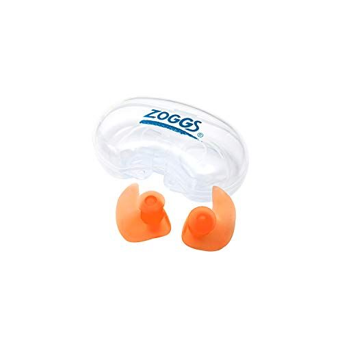 Zoggs Aqua Plugz, oordopjes om te zwemmen, herbruikbare siliconen oordopjes, oranje, 6-14 jaar