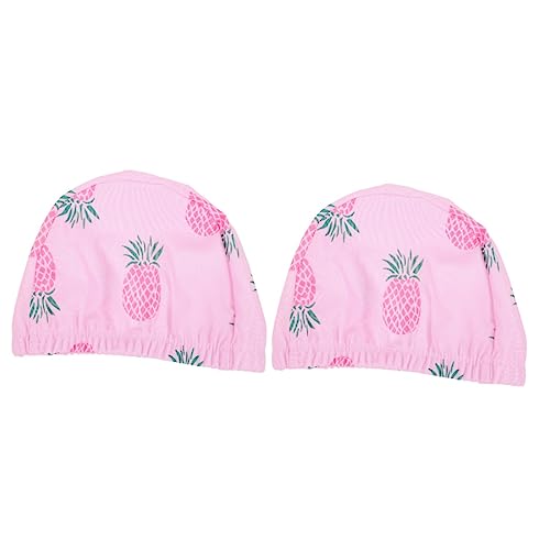 Yardwe 4 Stuks Badmuts Voor Kinderen Baby Muts Badmutsen Voor Meisjes Babyaccessoires Voor Meisjes Babybadmuts Zwemmuts Tekenfilm Meisje Kind Kas Kleding Stof Roze