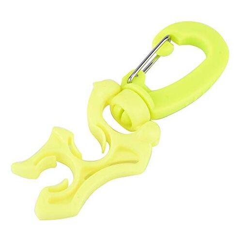 NIZUUONE Scuba-slangclip Duikclip Duikslangregelaar, Duiken Dubbele Slanghouder BCD-slanghouder voor Clip BCD-slanghouderclip Regulatorhouder Gesphaak voor Duiken (YELLOW)