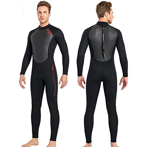 FAXIOAWA Heren Dames Wetsuit, 3 mm neopreen thermische duikpakken voor het hele lichaam, volwassen winter- en zomerdroogpak Zwemmen Triathlon Stretch zwemkleding Lange mouwen Surfen Eéndelig Duikhuid