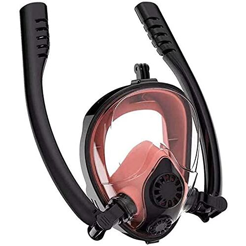 ZGYOZMNG Duikmasker Duikmaskers Snorkelmasker Duikmasker Onderwater Anti-condens Volledig gezicht snorkelmasker voor dames Heren Kinderen Zwemmen Snorkel Duikuitrusting (zwart 1 S)