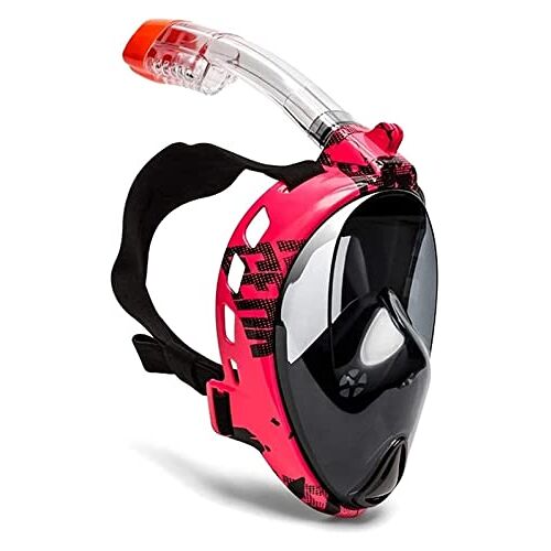 ZGYOZMNG Duikmasker Snorkel Duikmasker Duikmasker Onderwater Anti-condens Volledig gezicht snorkelmasker Professioneel snorkelen (rood L)