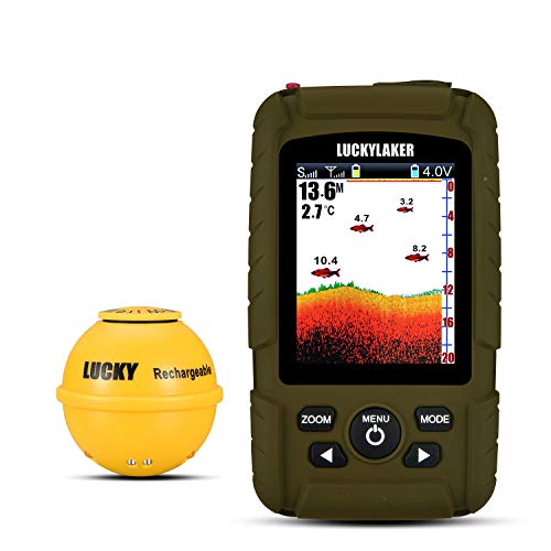 LUCKY Draagbare Sonar Viszoeker Bootdiepte Vissen Fischfinder Waterdicht Handheld Draadloze Visvinder Kajak Dieptemeter voor ijsvissers