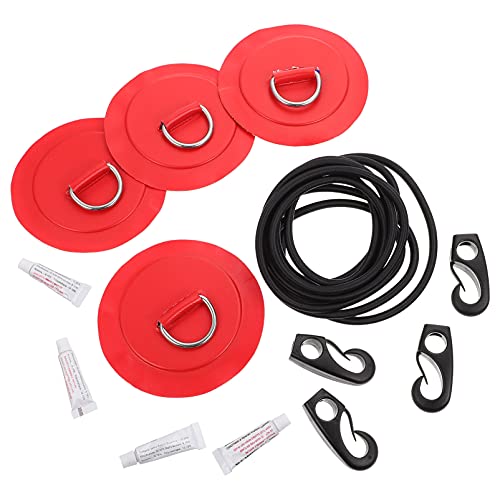 Toddmomy 1 Set Kajak d Ring Gesp Opblaasbare Kajak Accessoires Opblaasbare Kajak Benodigdheden Kajak D-ring Kit Kajak d Ring Haken Kajak D-ring Patch Kajak D-ring Riem Pvc Met Touw Kano