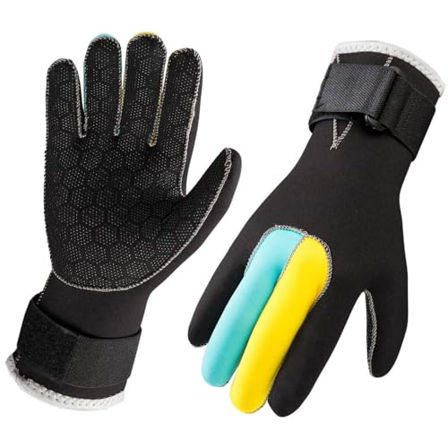 AGSDGAWD Duikhandschoenen, 3mm Neopreen Wetsuithandschoenen, Flexibele Antislip Surfhandschoen Met Verstelbare Polsband For Duiken, Snorkelen, Peddelen, Kajakken, Zwemmen (Size : L)