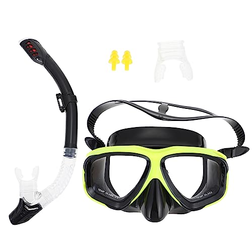 Happyyami 2 Stuks snorkelmaskers snorkelmasker volwassen snorkel masker duikbril maskers glazen duikbril anti-condens duikmasker anti mist Ademslang zwembril set