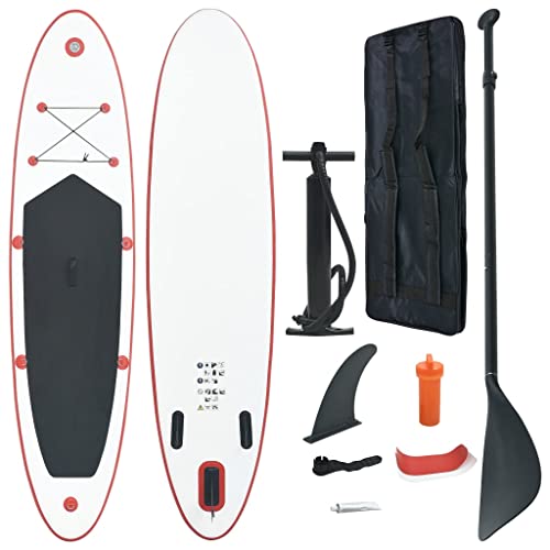 FFFHYIZH Opblaasbare Stand Up Paddleboard Set Rood en Wit