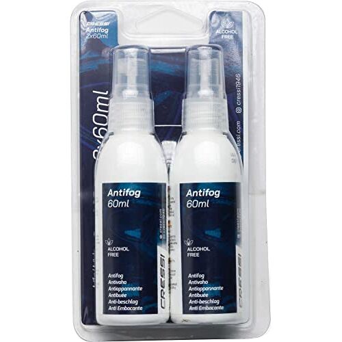 Cressi Anticondensspray voor duikmaskers/zwembrillen, transparant, 2 x 60 ml