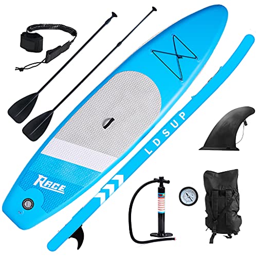 Lucear Opblaasbare Stand Up Paddle Board SUP Paddleboard Accessoires Rugzak, Bodem Fin Paddling Surf Control, Antislip Deck Stand Up Paddle Board