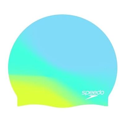 Speedo Junior Multi Siliconen Badmuts voor Unisex Kinderen, Blauw, One Size Speedo Junior Multi Siliconen Badmuts voor Unisex Kinderen, Blauw, One Size