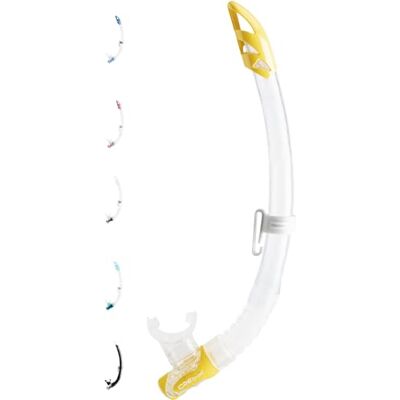CRESSI Gamma Premium Snorkel voor Freediving, Snorkelen en Scuba Diving met zelfstandige ademhalingsapparatuur CRESSI Gamma Premium Snorkel voor Freediving, Snorkelen en Scuba Diving met zelfstandige ademhalingsapparatuur