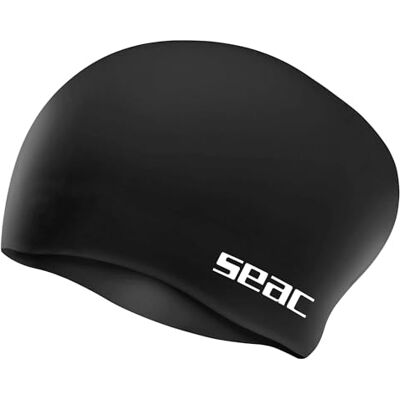 SEAC Chignon Junior badmuts van siliconen voor kinderen, ideaal voor lang of samengesteld haar, zacht en comfortabel, roze, zwart, wit SEAC Chignon Junior badmuts van siliconen voor kinderen, ideaal voor lang of samengesteld haar, zacht en comfortabel, roze, zwart, wit