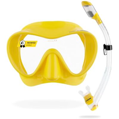 CRESSI F1 Combo Set - Ramenloze masker en snorkel voor duiken CRESSI F1 Combo Set - Ramenloze masker en snorkel voor duiken