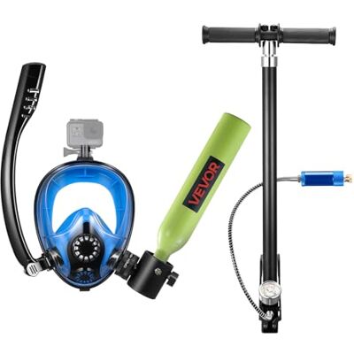 VEVOR Mini-duikfles met onderwatermasker, draagbaar duikblok, 0,5 l, tank voor onderwaterademhaling, herbruikbaar, tot 10 minuten, met pomp voor wandelen met zwemvliezen VEVOR Mini-duikfles met onderwatermasker, draagbaar duikblok, 0,5 l, tank voor onderwaterademhaling, herbruikbaar, tot 10 minuten, met pomp voor wandelen met zwemvliezen