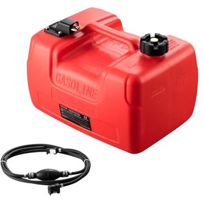 VEVOR Scheepsbrandstoftank, 12 liter, draagbare brandstoftank voor boten met buitenboordmotor, kunststof brandstoftank voor schepen met slang, gemakkelijk te dragen VEVOR Scheepsbrandstoftank, 12 liter, draagbare brandstoftank voor boten met buitenboordmotor, kunststof brandstoftank voor schepen met slang, gemakkelijk te dragen