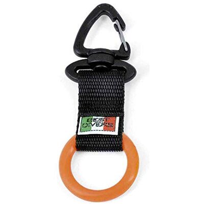 Best divers Clip Ring Silicone Oranje Band Zwart Unisex Volwassenen Best divers Clip Ring Silicone Oranje Band Zwart Unisex Volwassenen