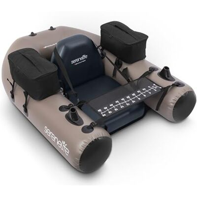 SereneLife Opblaasbare Visdobber – PVC Buikboot voor Hengelvissen – 2 Waterdichte Opbergzakken, Visliniaal – 220 kg Capaciteit – Ideaal voor Belly Boat, Rubberboot en Vissen in Zee SereneLife Opblaasbare Visdobber – PVC Buikboot voor Hengelvissen – 2 Waterdichte Opbergzakken, Visliniaal – 220 kg Capaciteit – Ideaal voor Belly Boat, Rubberboot en Vissen in Zee