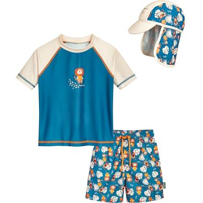 Playshoes Schwimmshirt Badehose + Mütze uniseks-kind Rash Guard-set Playshoes Schwimmshirt Badehose + Mütze uniseks-kind Rash Guard-set